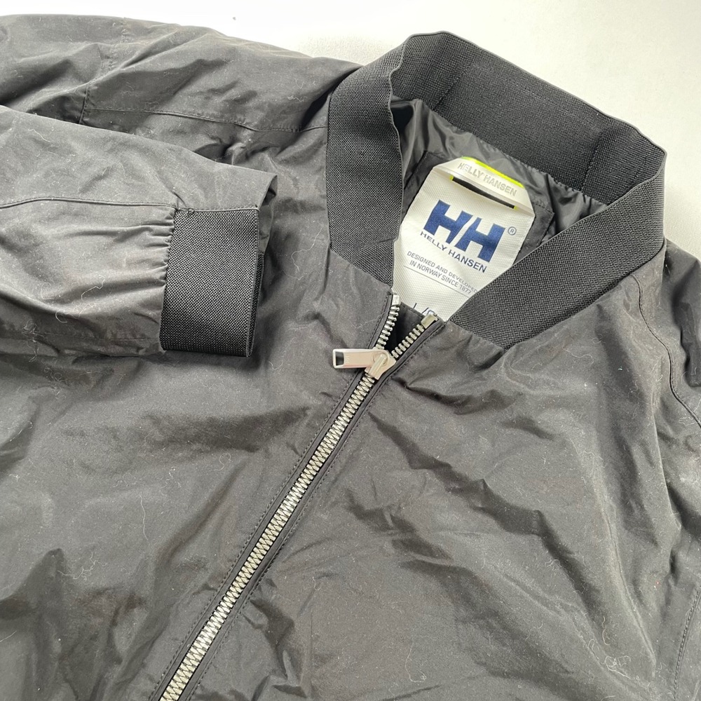 Helly Hansen Elements Bomber Jacket Black Blade Collar Helly Tech Protection L